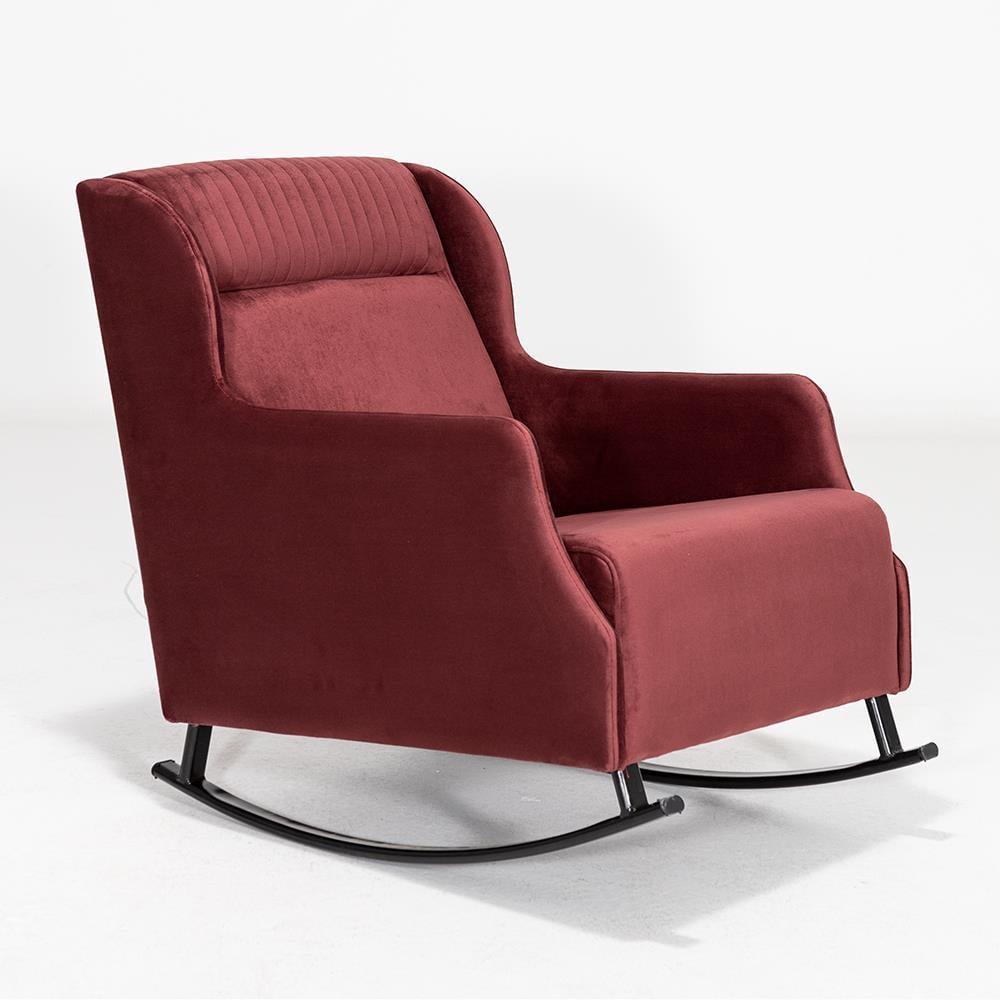 Nepal Sallanır Berjer Tv Koltuğu Dinlenme Koltuğu - Bordo