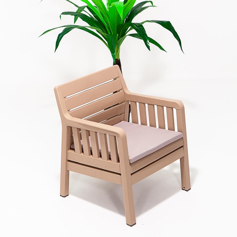 Lara Minderli  Tekli Koltuk - Cappucino Bahçe Takımı Balkon - Bahçe - Teras Mobilyası 