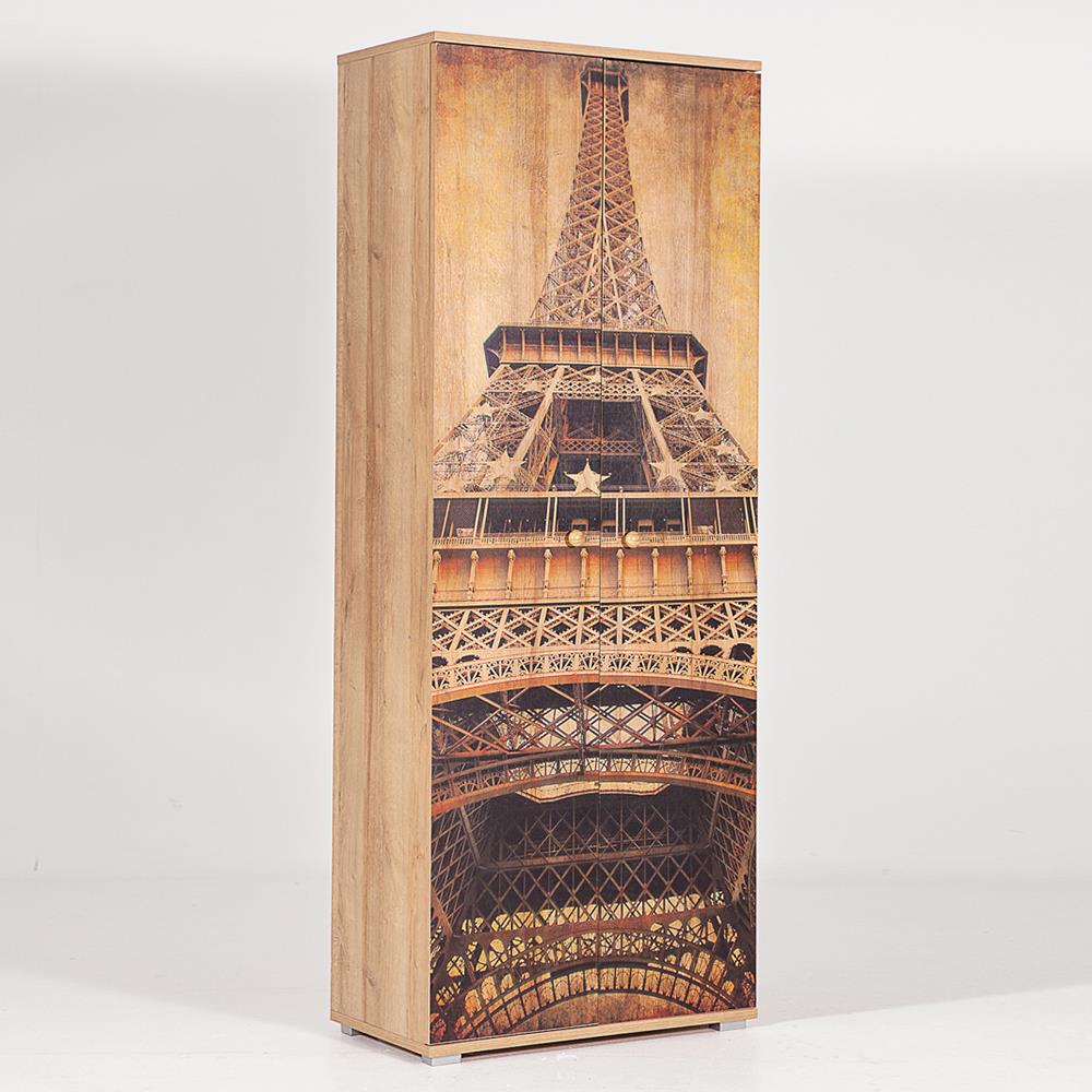 Nora Eyfel / 5 Raflı 2 Kapaklı Çok Amaçlı Mutfak Dolabı Banyo Dolabı Çok Amaçlı Dolap