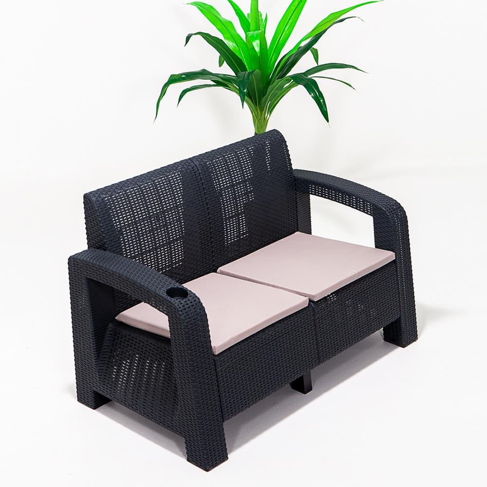 Olimpos İkili Bahçe&Balkon&Teras Koltuk - Antrasit