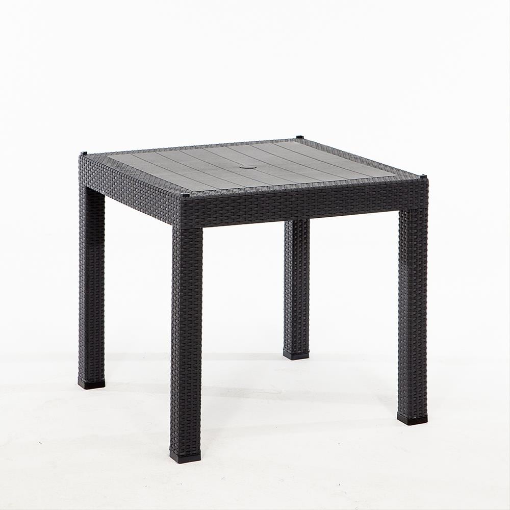 Rattan 80x80 Camsız Masa Antrasit