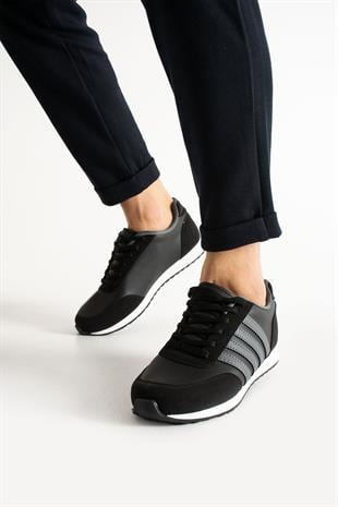 PEAKER ERKEK ÇİZGİLİ GÜNLÜK RAHAT KALİTELİ KONFORLU BAĞCIKLI SNEAKER SPOR AYAKKABI