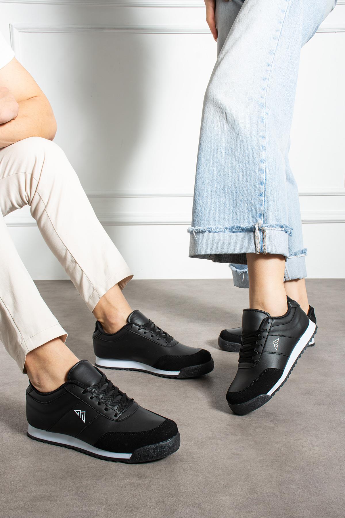 GÜNLÜK UNİSEX SNEAKER BAĞCIKLI ŞERİTLİ ERGONOMİK SPOR AYAKKABI