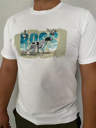 POİNTER Baskılı Beyaz Renk T-Shirt