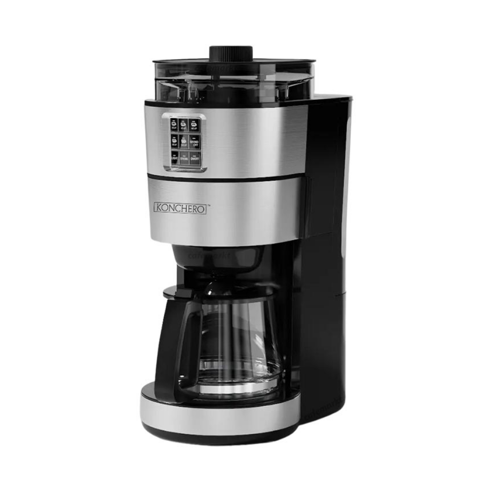 KONCHERO COMPLETA Öğütücülü Filtre Kahve Makinesi Siyah