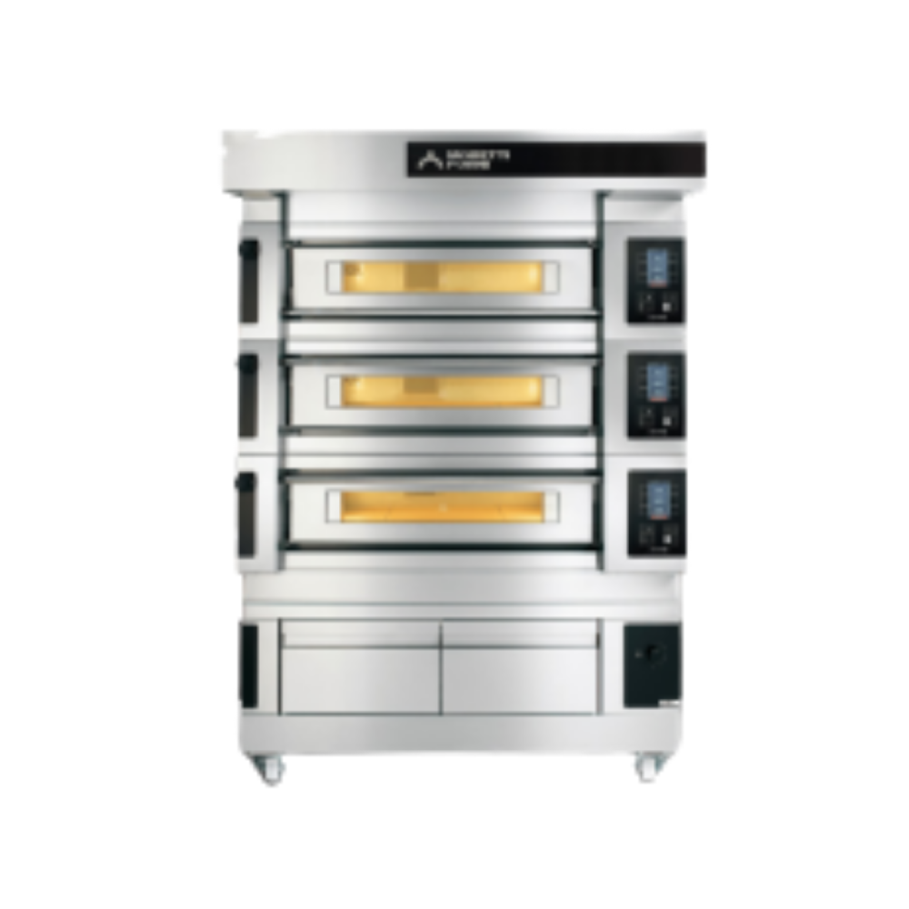 Moretti Forni S125EI-221600-P – 1x22 cm + 1x16 cm Taş Tabanlı Çok Amaçlı Elektrikli Fırın, Buharlı, Mayalandırmalı