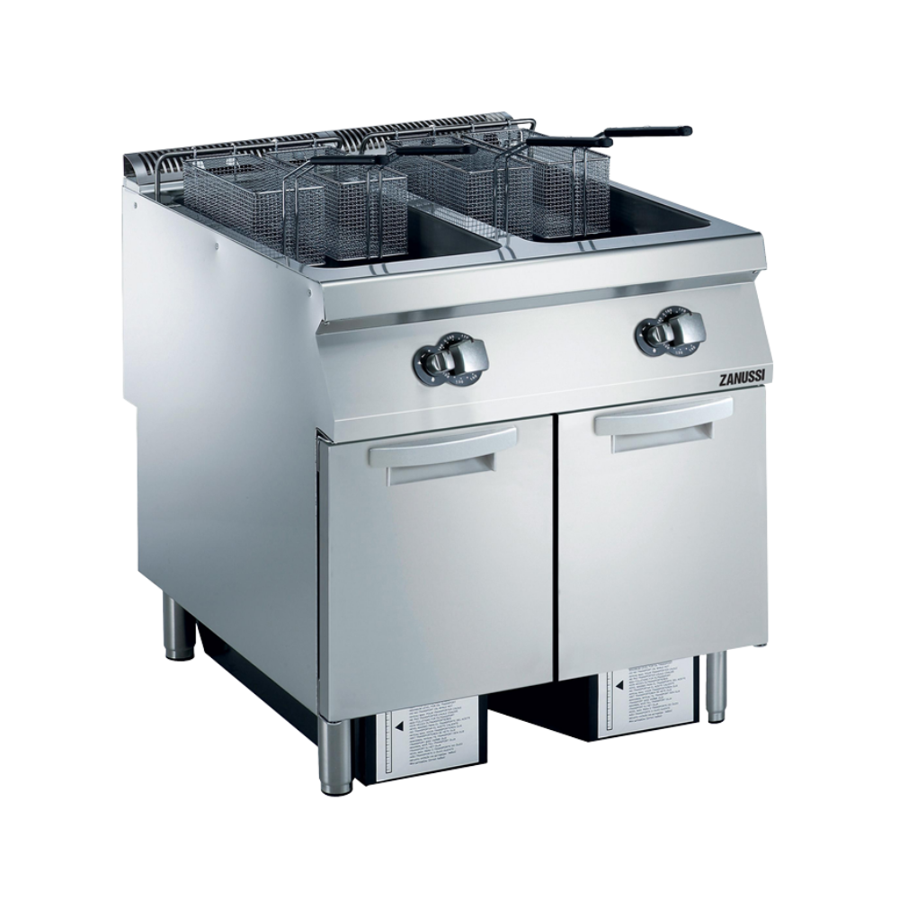 Zanussi EVO 900 – 2x23 Lt Gazlı Dolaplı Fritöz, V Tip Hazneli (392332)