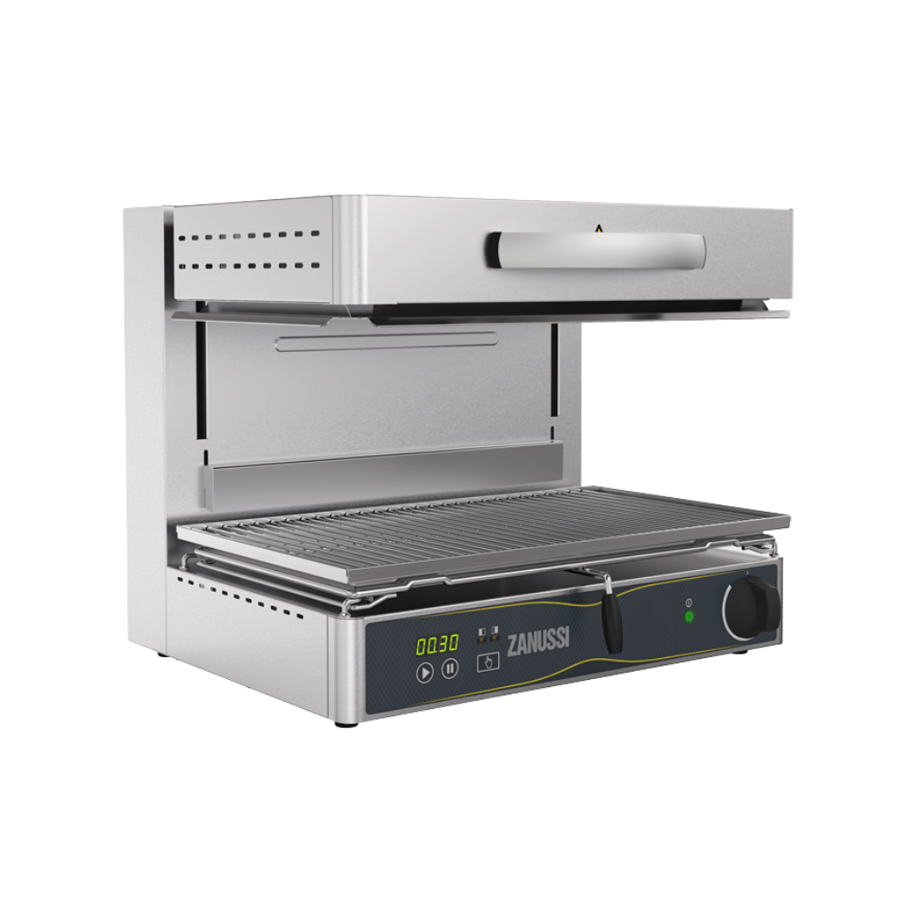 Zanussi Elektrikli Salamander, Dijital Kontrol, Tabak Algılama, 3 Tarafı Açık, 600 mm (Model 283019)
