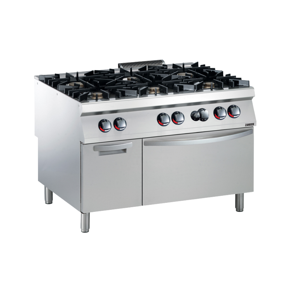 Zanussi EVO 900 – 6 Açık Ateşli Gazlı Kuzine, 800 mm Gazlı Fırınlı ve Dolaplı (392036)