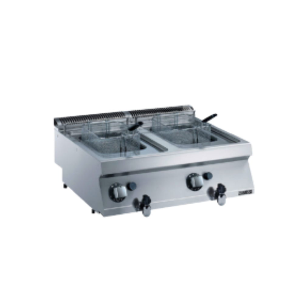 Zanussi – 2x7 Lt Set Üstü Gazlı Fritöz, V Tip Hazneli (372067)