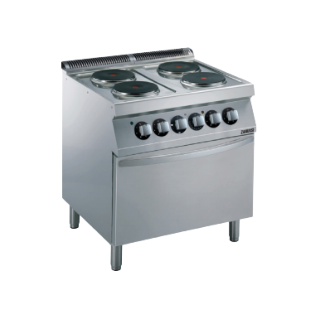 Zanussi EVO 700 – 4 Yuvarlak Pleytli Elektrikli Kuzine, Elektrikli Fırınlı (372016)