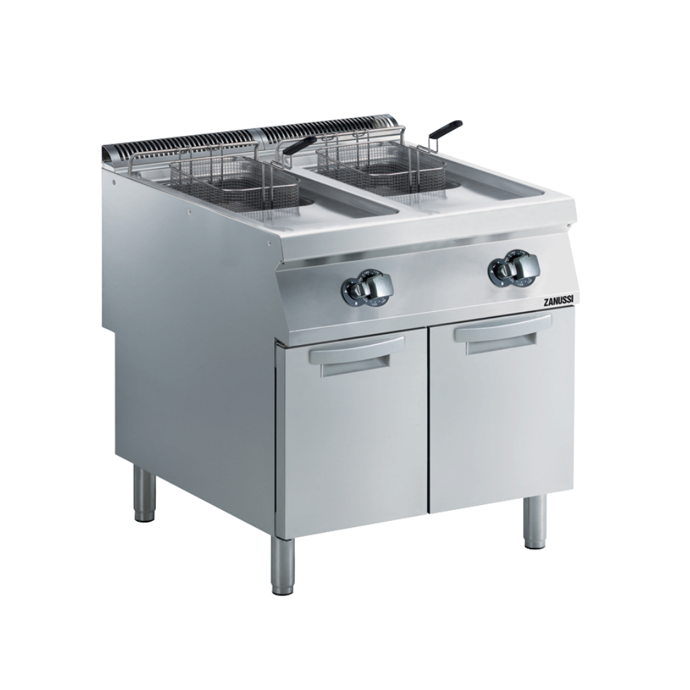 Zanussi EVO 900 – 2x15 Lt Gazlı Dolaplı Fritöz, V Tip Hazneli (392078)