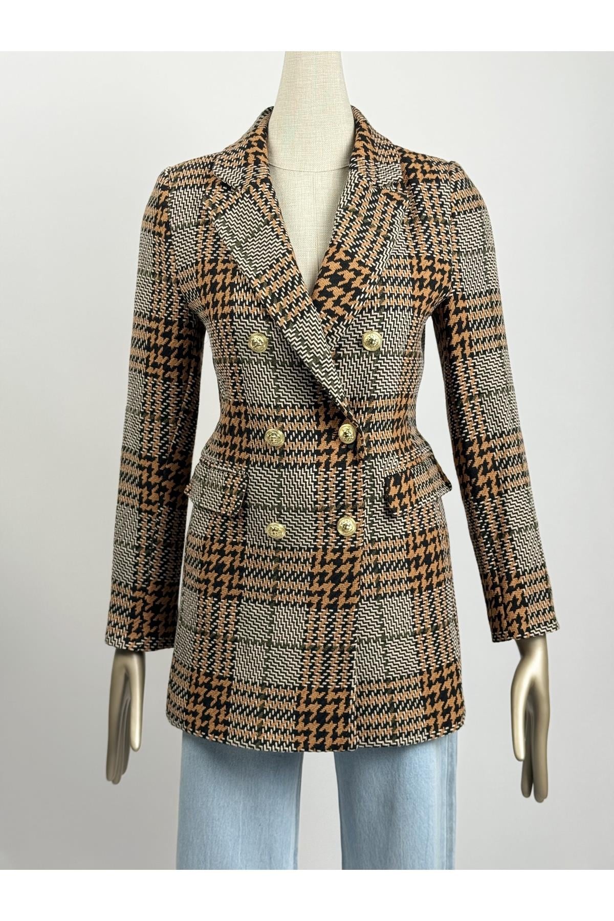 Camel Blazer Ceket
