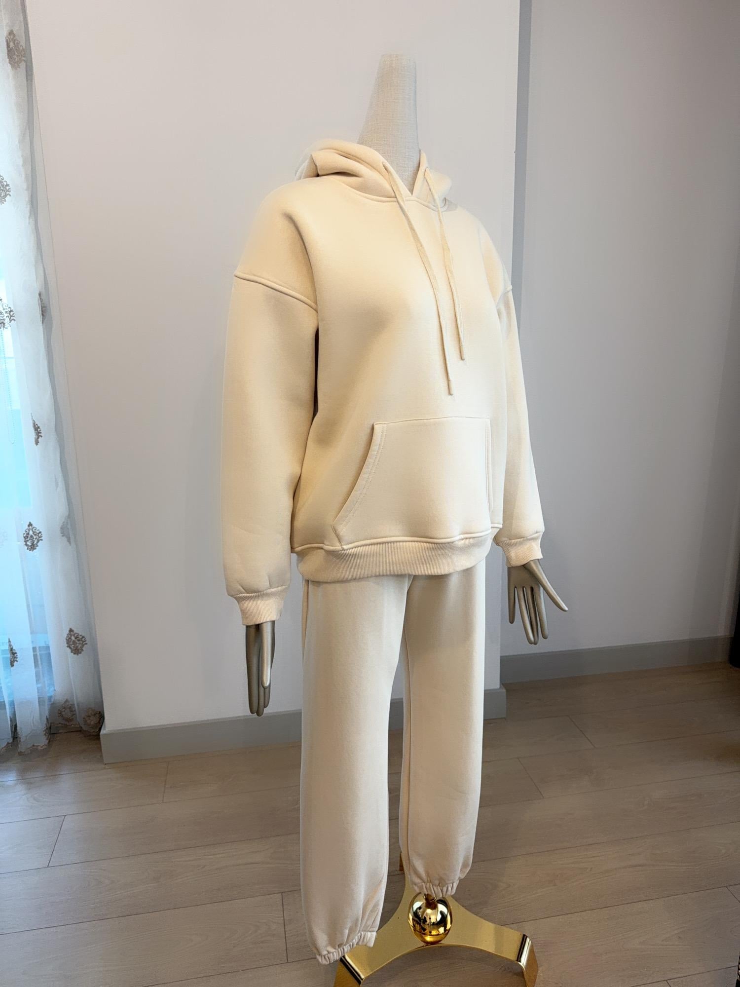Cepli Jogger Eşofman Altı Krem
