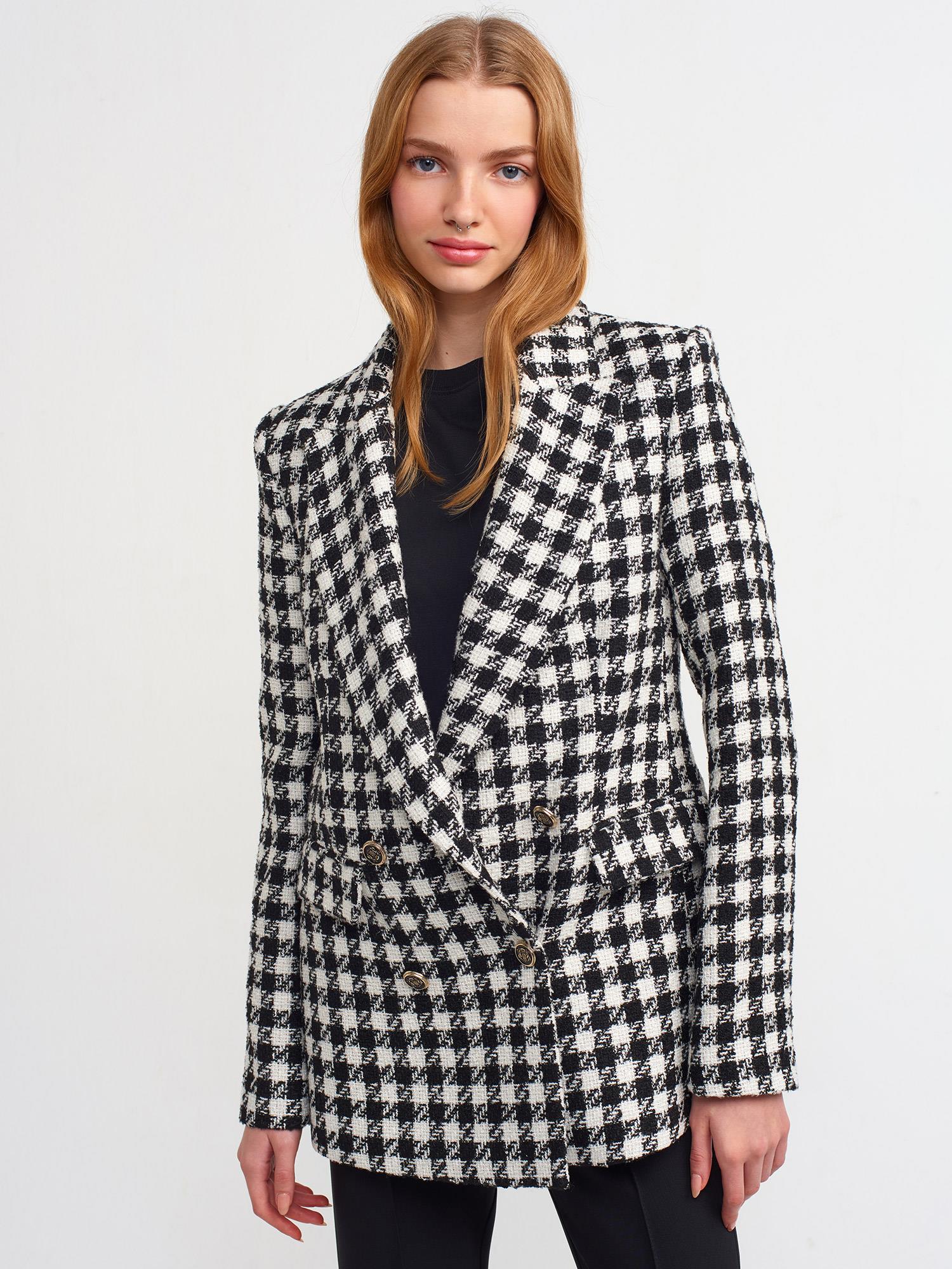 Kazayağı Siyah Blazer Ceket
