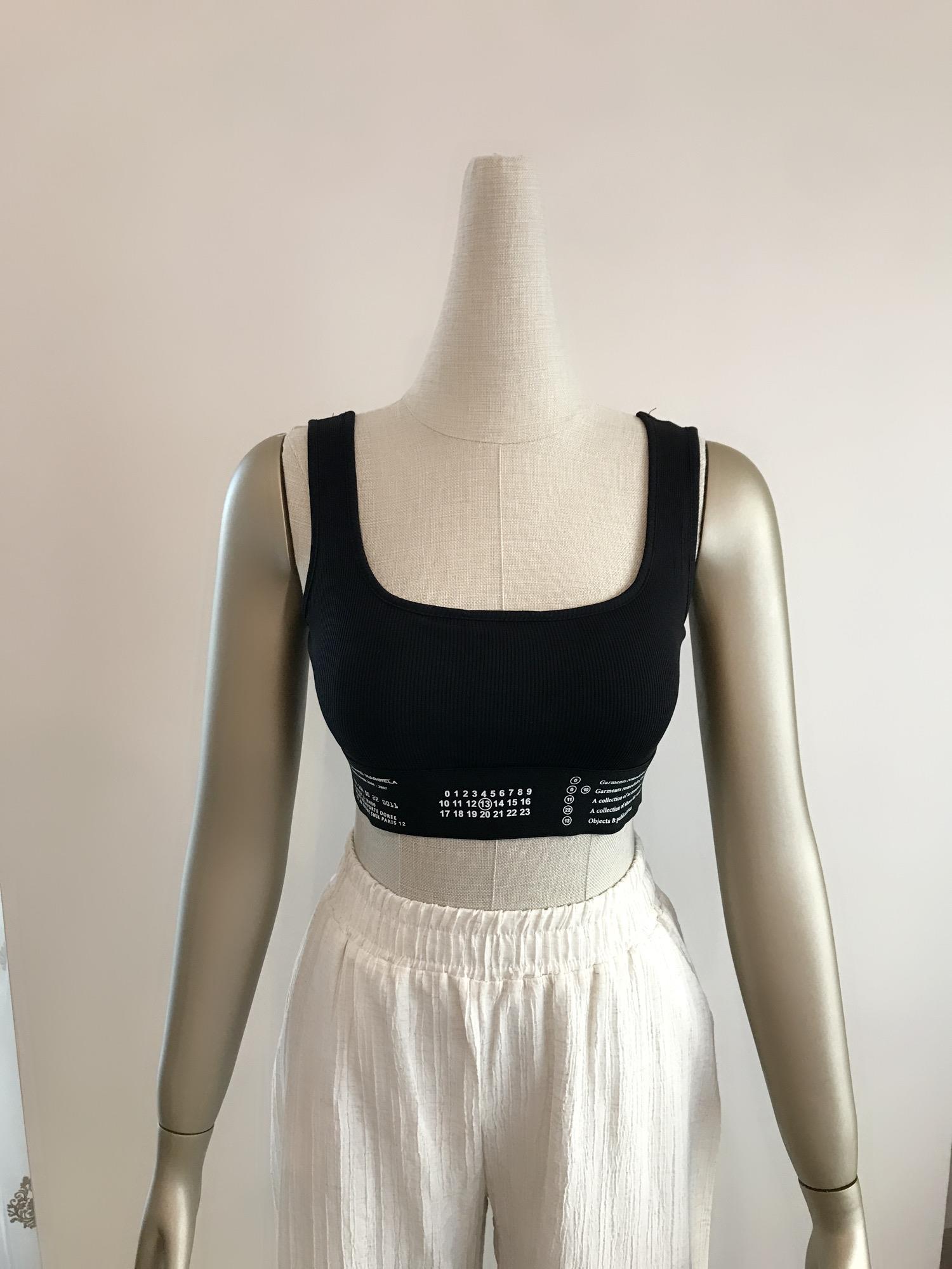 Lastik Detaylı Crop Top Atlet
