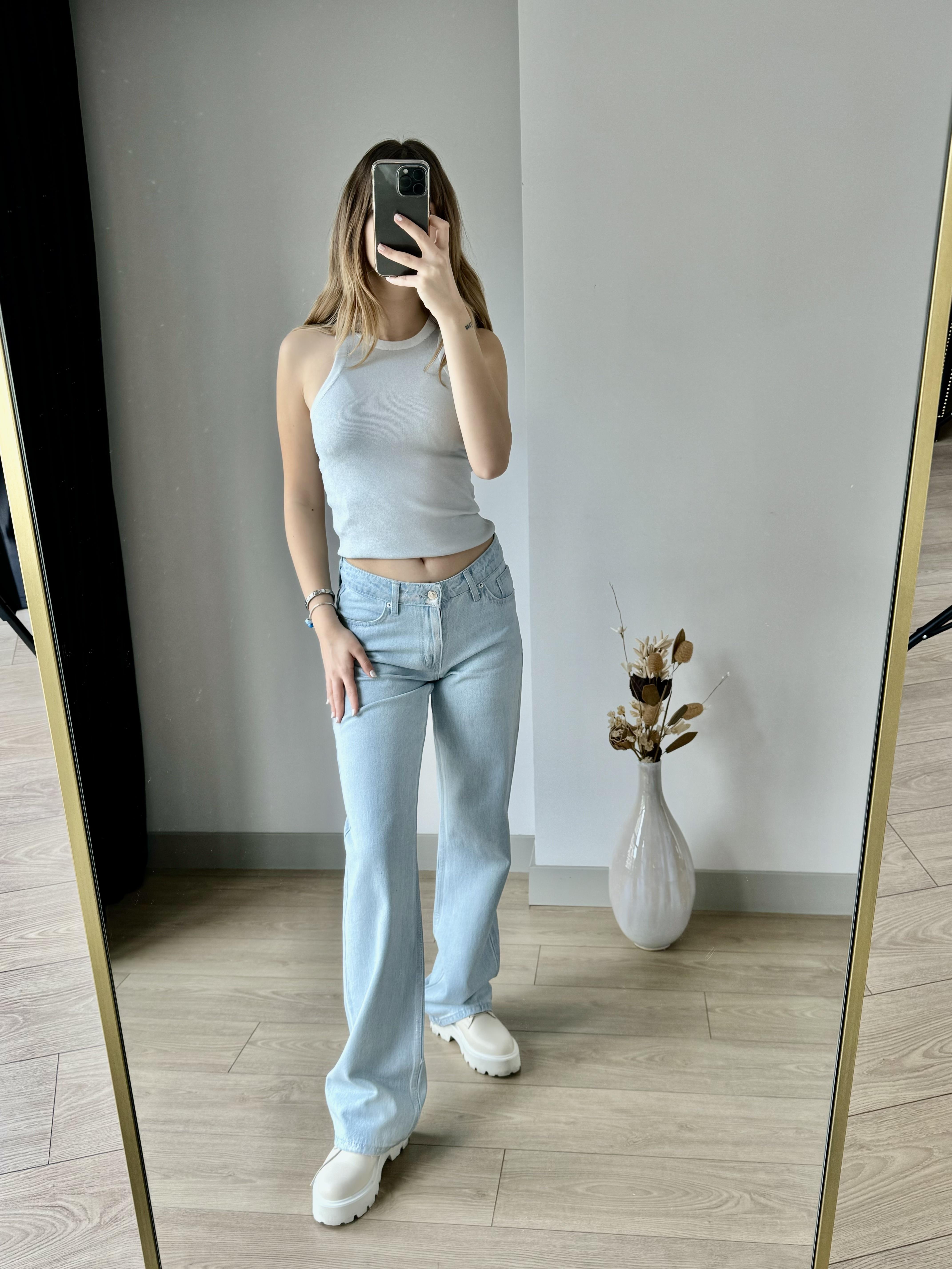 Mavi Metalik Jean Pantolon