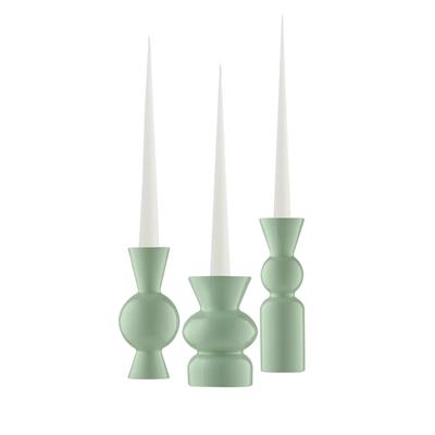 Goody El Yapımı Porselen Şamdan Seti / Fıstık Yeşili