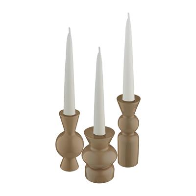 Goody El Yapımı Porselen Şamdan Seti / Krem