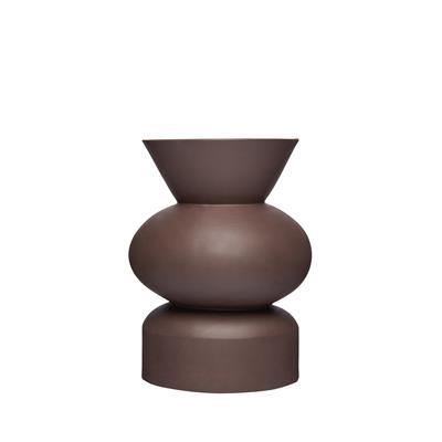 Goody Round El Yapımı Porselen Vazo / Kahverengi