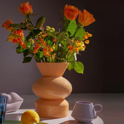 Goody Round El Yapımı Porselen Vazo / Lila