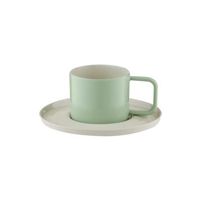 Josephine El Yapımı Porselen Türk Kahvesi Fincanı & Tabağı / Fıstık Yeşili