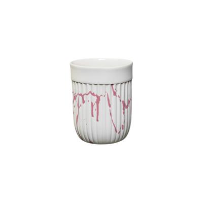 Love Edward Double Espresso Cup / White - Pink