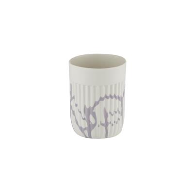 Love Edward Double Espresso Cup / White - Lilac