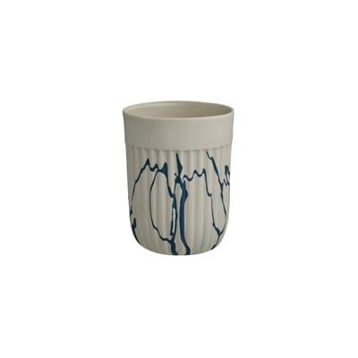 Love Edward Double Espresso Cup / White - Aegean Blue