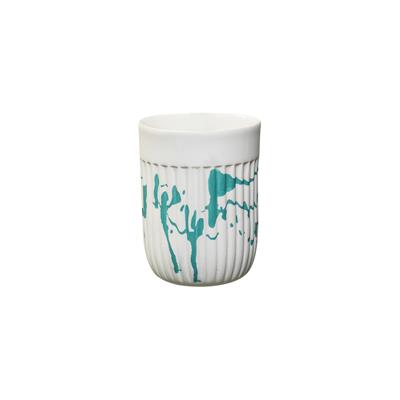 Love Edward Double Espresso Cup / White - Mint Green
