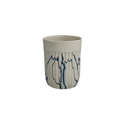 Love Edward Double Espresso Cup / White - Aegean Blue