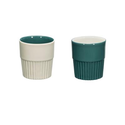 Love Edward Espresso Cup - 2 Pieces / White - Green