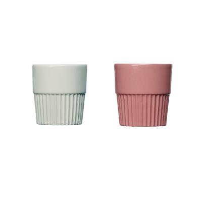 Love Edward Espresso Bardağı - 2li / Beyaz - Pembe