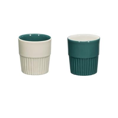 Love Edward Espresso Cup - 2 Pieces / White - Green