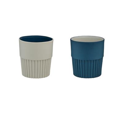 Love Edward Espresso Cup - 2 Pieces / Aegean Blue - White