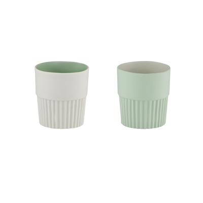 Love Edward Espresso Cup - 2 Pieces / Pistachio Green - White