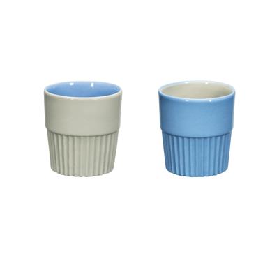 Love Edward Espresso Cup - 2 Pieces / Gray - Blue