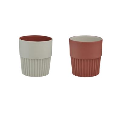 Love Edward Espresso Cup - 2 Pieces / Brick Red - White