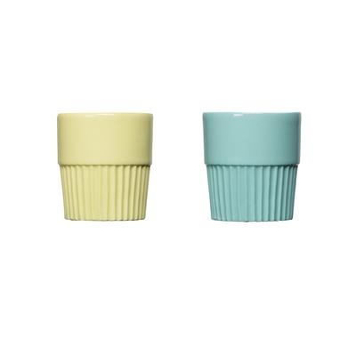 Love Edward Espresso Bardağı - 2li / Sarı - Mint Yeşili