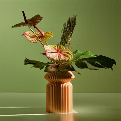 Love Edward Vase Handmade Porcelain Vase / Brick Red