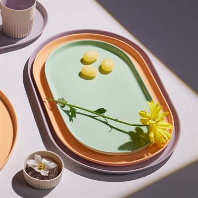 Pure Color - Oval Tepsi Orta / Lila