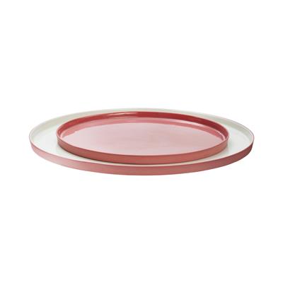 Pure Color - Yemek Tabağı / Pembe - Beyaz