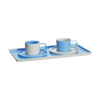 Product Set - 2-Cup & Plate and Tray / Gray - Blue