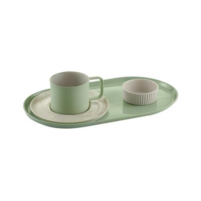 Ürün Seti - Fincan & Tabak, Lokumluk ve Tepsi / Fıstık Yeşili