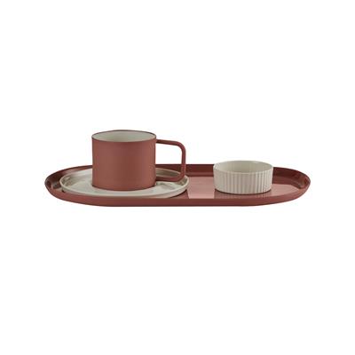 Product Set - Cup & Plate, Turkish Delight Bowl and Tray / Brick Red