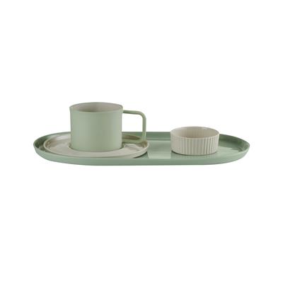 Ürün Seti - Fincan & Tabak, Lokumluk ve Tepsi / Fıstık Yeşili