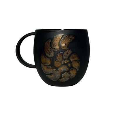 Yumy Mug / Siyah Deniz Kabuğu Desenli