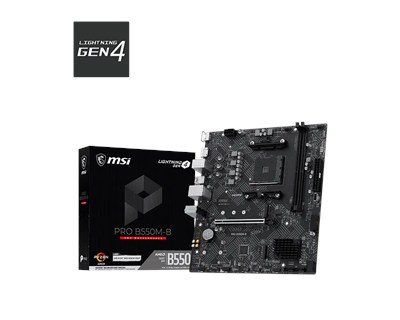 MSI PRO B550M-B AM4 DDR4 4600(OC) HDMI DP 2x M.2 USB 5Gbps mATX