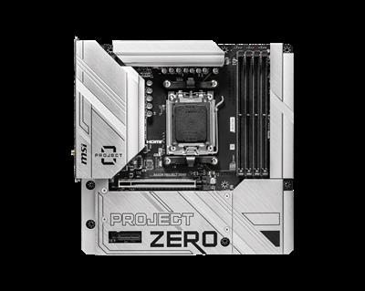 MSI B650M PROJECT ZERO AM5 DDR5 7600MHZ(OC) HDMI DP M.2 USB3.2 2.5G LAN WI-FI 6E mATX