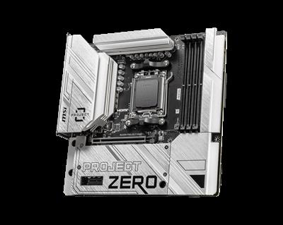 MSI B650M PROJECT ZERO AM5 DDR5 7600MHZ(OC) HDMI DP M.2 USB3.2 2.5G LAN WI-FI 6E mATX